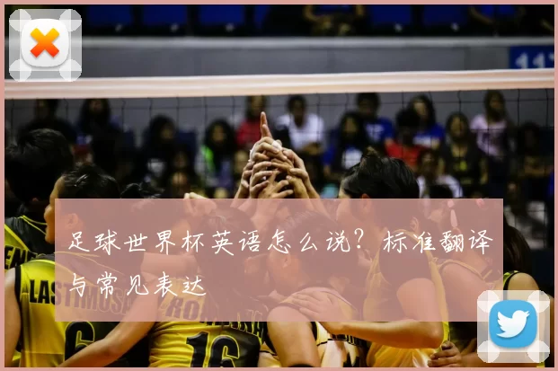 足球世界杯英语怎么说？标准翻译与常见表达